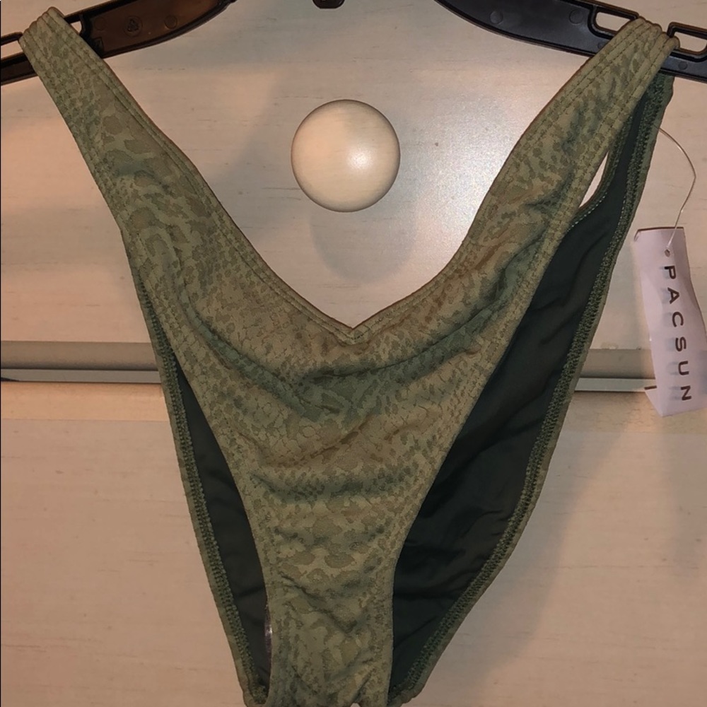 Snake print bathing suit bottoms